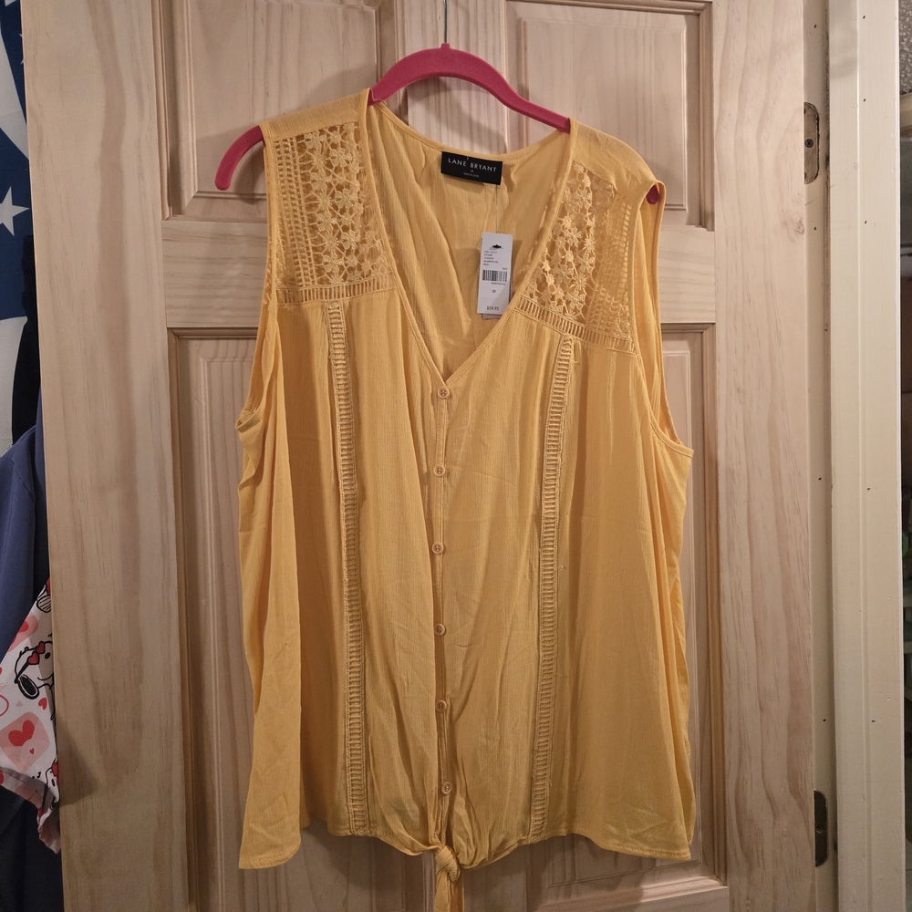 NWT Lane Bryant Tie Front Top